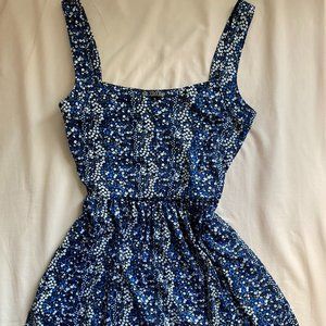 bebop | floral blue sweetheart dress